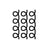 Black curl pattern on a white background