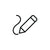 Pencil icon on a white background
