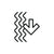 Icon of frizzy hair with arrow pointing down