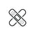 Black bandage icon on a white background
