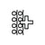 Black and white icon of a plus sign with abstract shapes on a white background