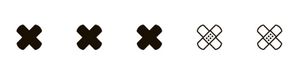 Set of various band-aid symbols